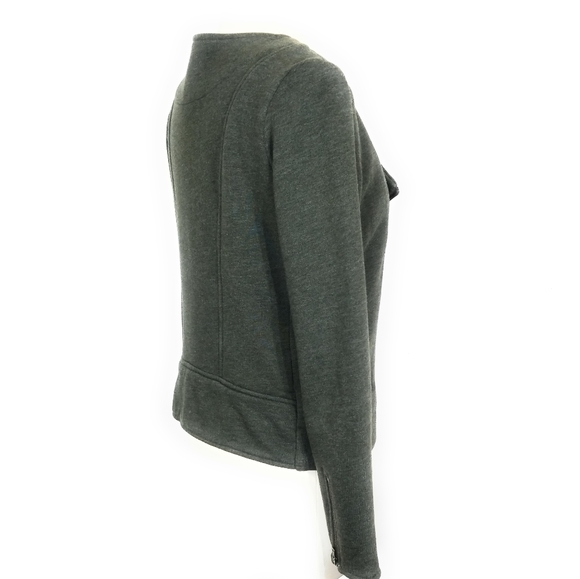 ATHLETA Womens Belvedere Quilted Moto Jacket in Olive Green Size S - Picture 3 of 11